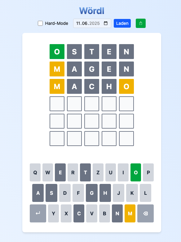 Wördl Spiel Screenshot