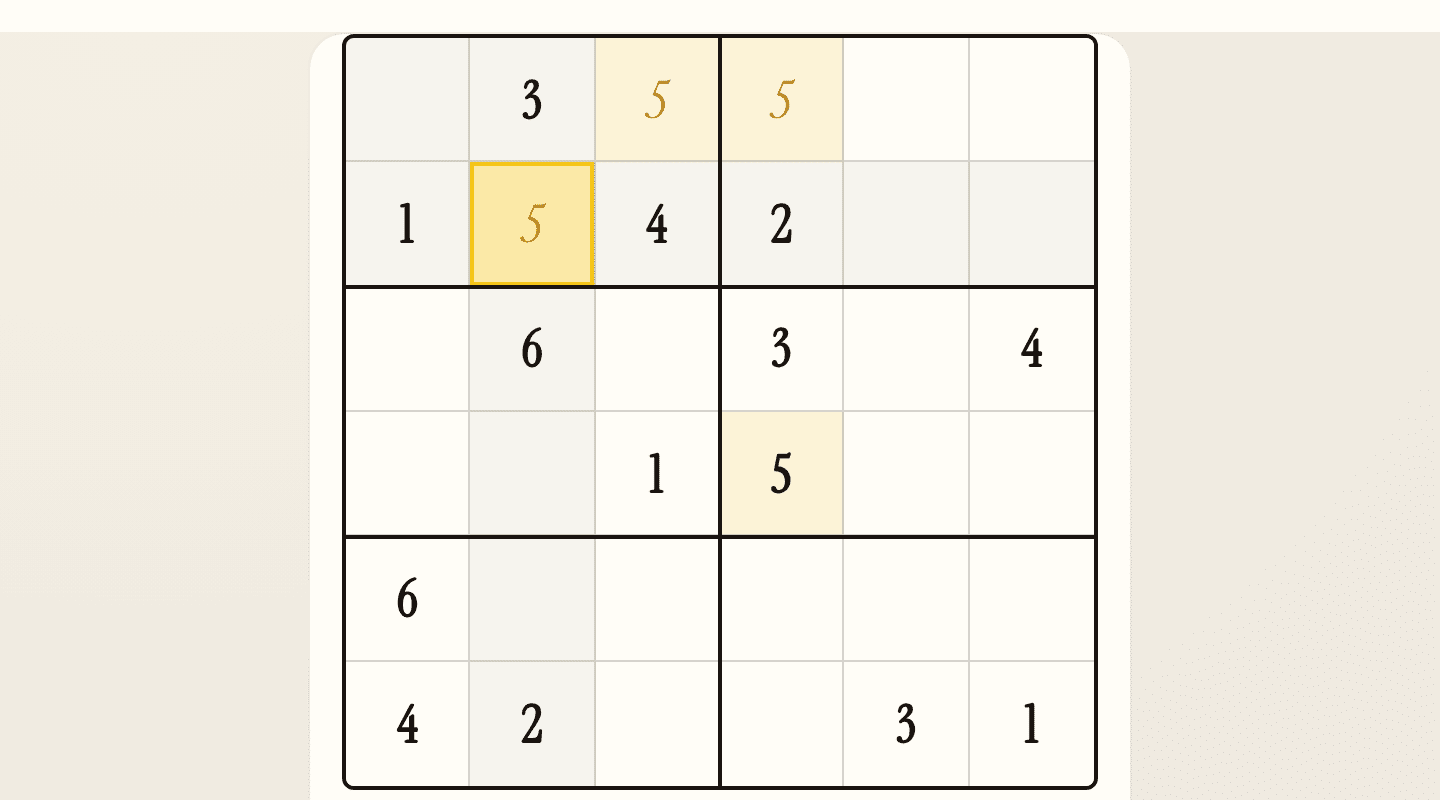 Mini-Sudoku (6x6)