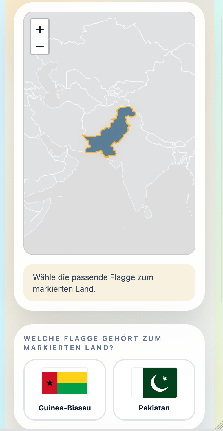MapBounds – Spiele MapBounds und verbinde Flaggen mit ihrer Lage auf der Weltkarte. Baue Serien auf und trainiere dein Geografiewissen.