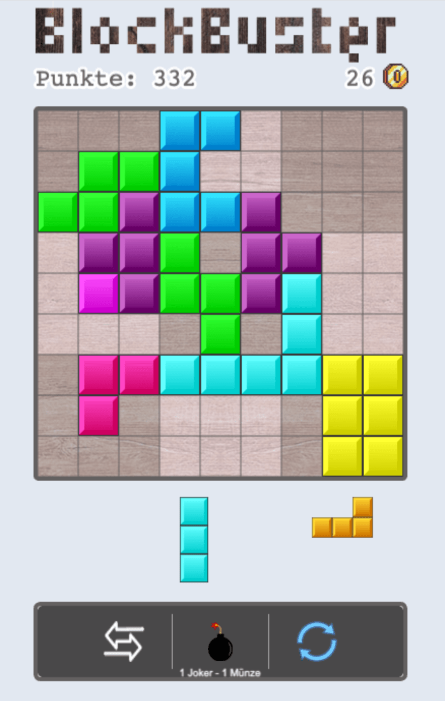 Blockbuster – Blockbuster - Strategisches Puzzlespiel mit Blöcken.